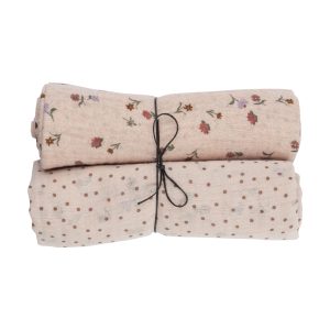 WOOLY ORGANIC – Lot 2 langes en mousseline – Pink