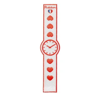 MONTRE BRODEE ROUGE/ RED EMBROIDERY WATCH