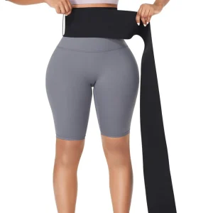 Bande De Compression Abdominale En Latex Noir