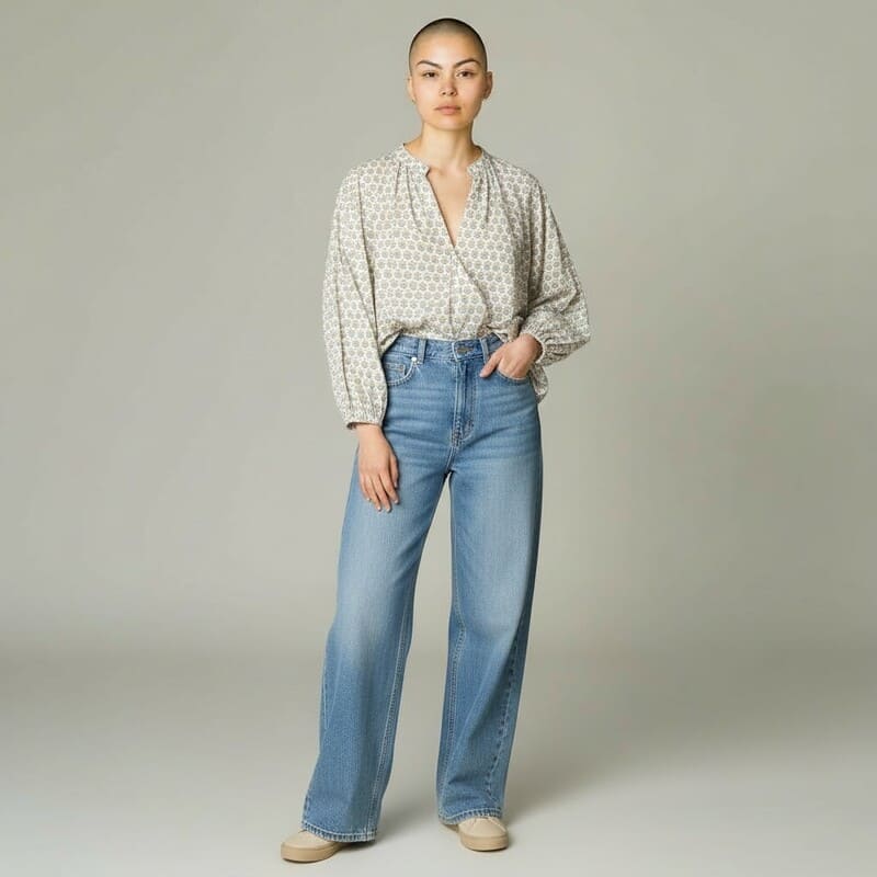 Blouse allaitement et grossesse – imprimée fleurs