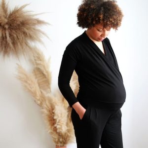 Combinaison grossesse et allaitement – viscose – Noir