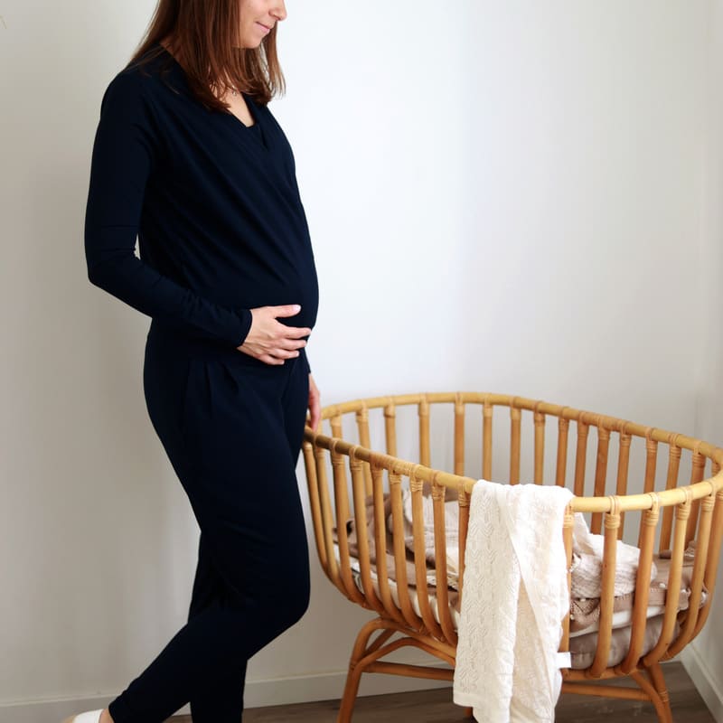 Combinaison grossesse et allaitement – couleur Marine – Image 6