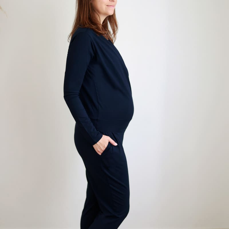 Combinaison grossesse et allaitement – couleur Marine – Image 2