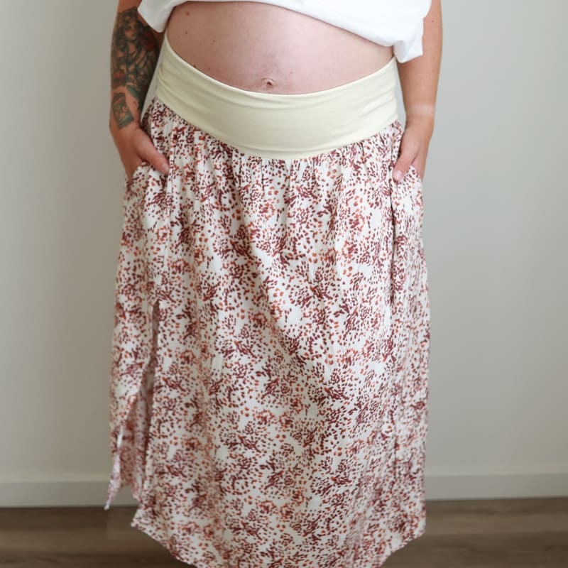 Jupe ou robe de grossesse imprimée léopard – dernière taille M – Image 3