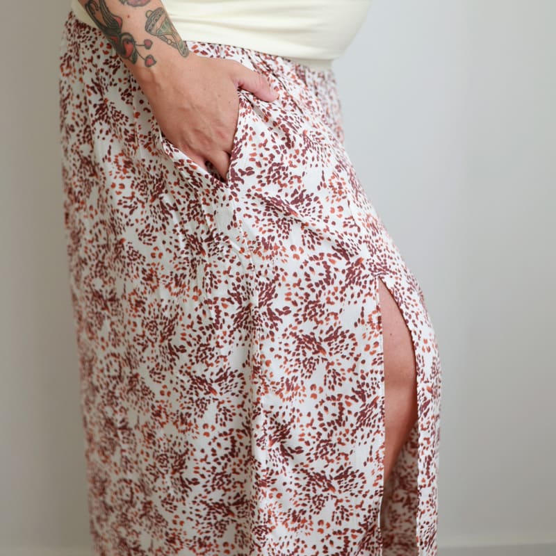 Jupe ou robe de grossesse imprimée léopard – dernière taille M – Image 5