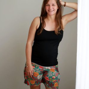 SHORT GROSSESSE FLEURS HAWAIENNES