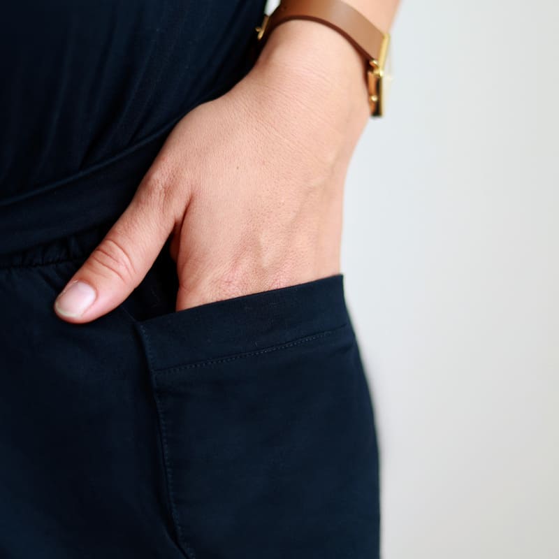 Robe grossesse – viscose et élasthanne marine – Image 7