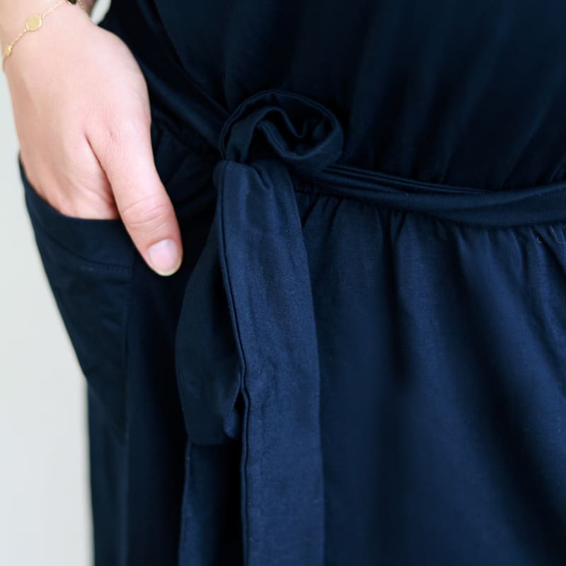 Robe grossesse – viscose et élasthanne marine – Image 8