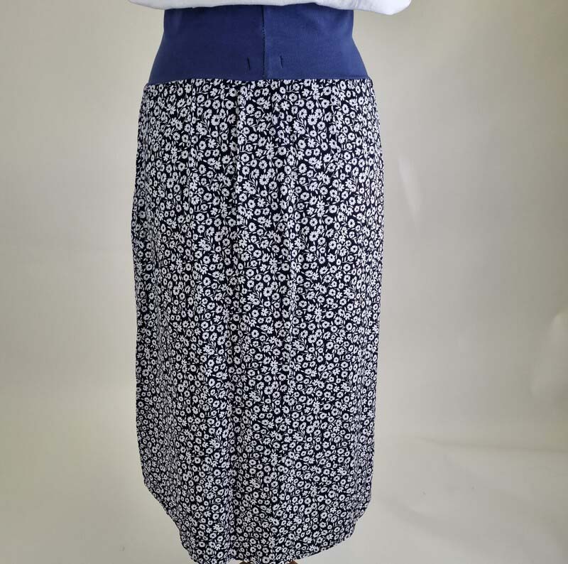 Jupe grossesse – viscose bleu – Image 2