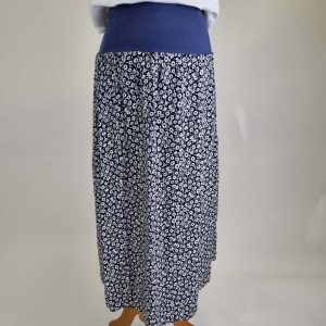 Jupe grossesse – viscose bleu