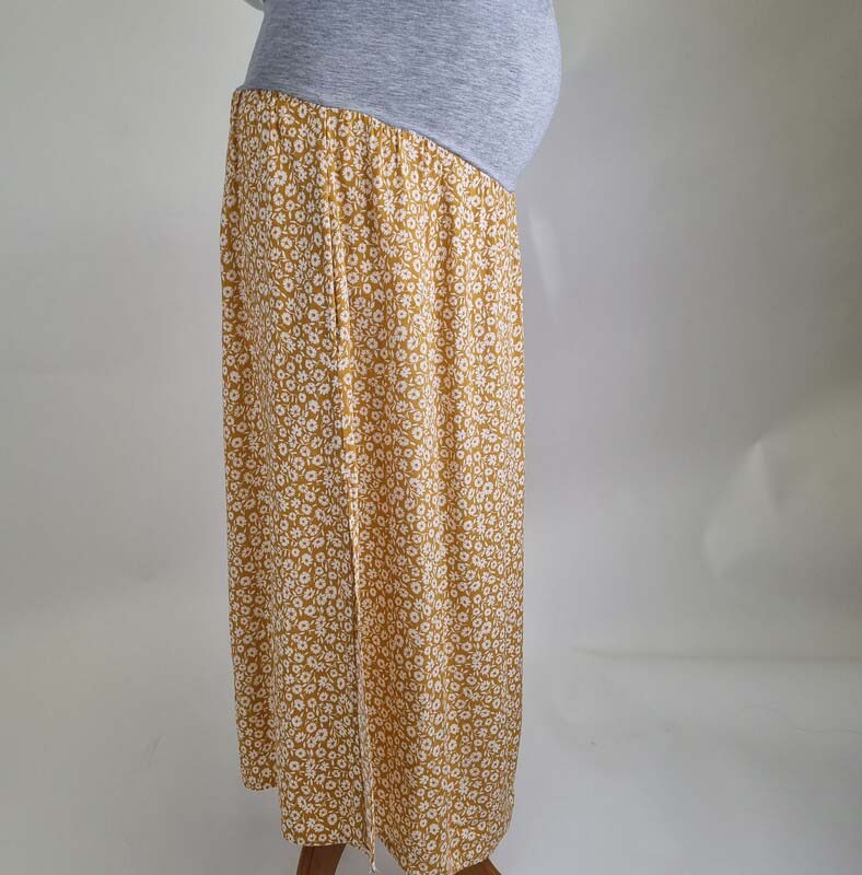 Jupe grossesse – viscose jaune – Image 4