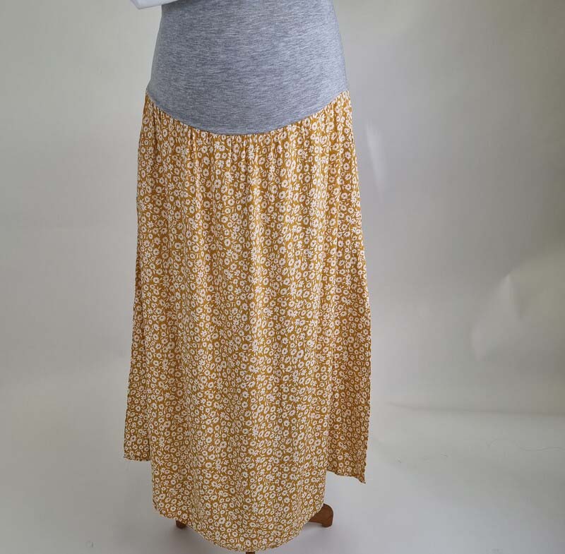 Jupe grossesse – viscose jaune