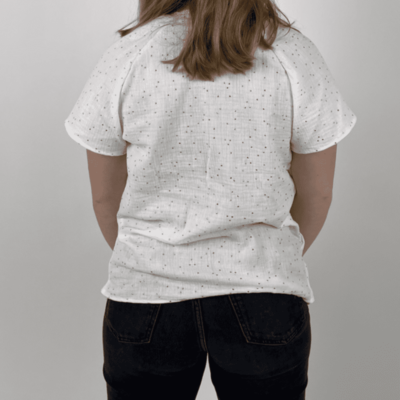 Blouse allaitement – coton Oekotex blanc – Image 3