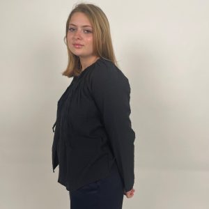 Blouse allaitement – voile de coton noir – dernières tailles S et L