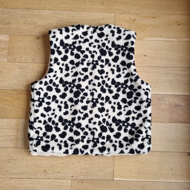 Gilet de berger réversible femme imprimé vache – Image 2