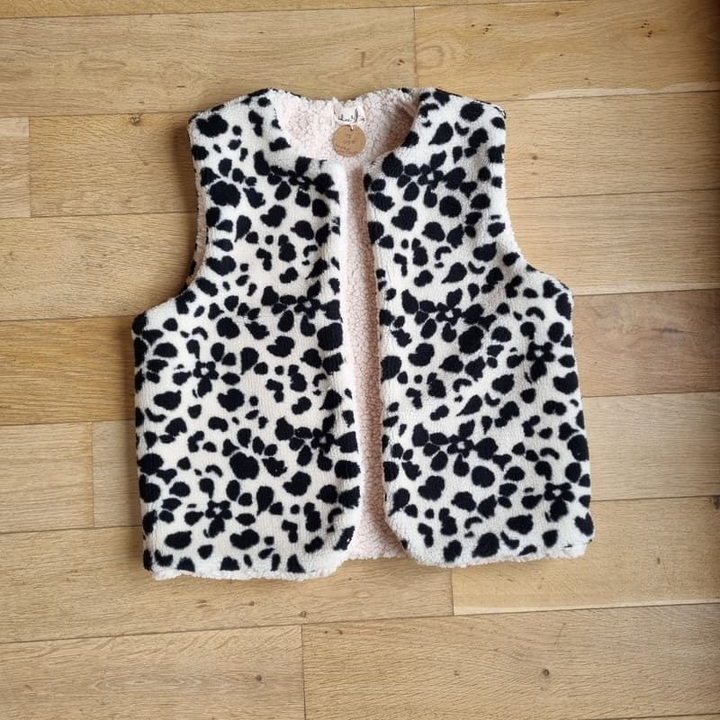 Gilet de berger réversible femme imprimé vache