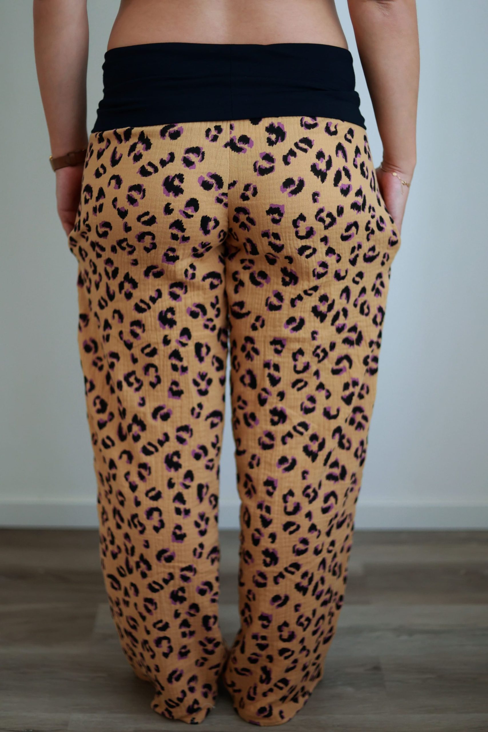 Pantalon grossesse – imprimé léopard – coton – Image 5