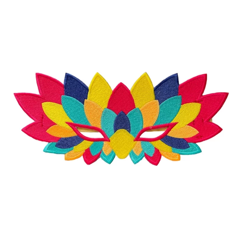 Masque brodé oiseau – Multicolore