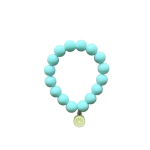 Le bracelet perles fruit citron – Bleu