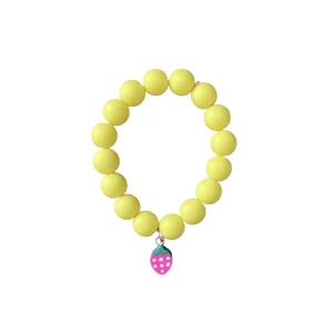 Le bracelet perles fruit fraise – Jaune