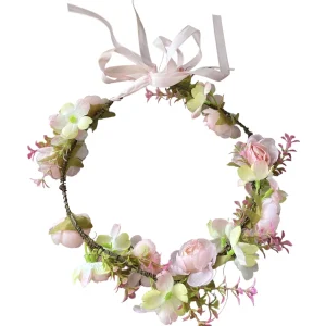 Couronne fleurs – Rose pâle