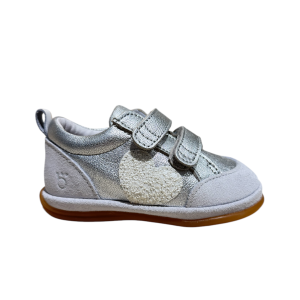 BENJIE – Baskets Myrtille Cœur – Argent/blanc