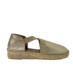 LA MAISON DE L&rsquo;ESPADRILLE – Espadrille Elastique – Or