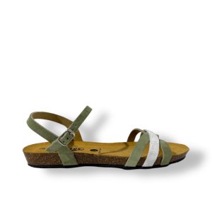 PLAKTON – Sandales Fran Anthas – Mint Blanco