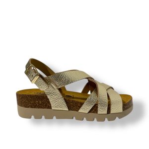 PLAKTON – Sandales Compas – Or