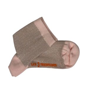 LES 3 TRICOTEURS – Chaussettes à paillettes – Rose
