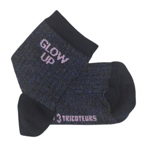 LES 3 TRICOTEURS – Chaussettes à paillettes Glow Up – Marine