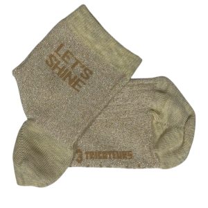 LES 3 TRICOTEURS – Chaussettes à paillettes Let&rsquo;s Shine – Beige