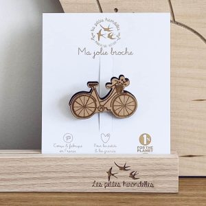 LES PETITES HIRONDELLES – Broche vélo bucolique – Bois