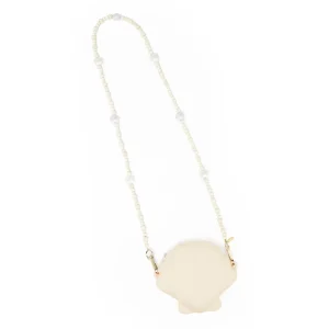 Le sac à main coquillage avec anse bijoux – Crème