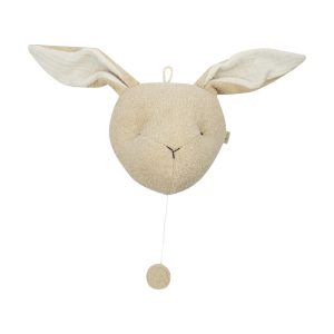 WOOLY ORAGNIC – Boîte à musique lapin – Biscuit