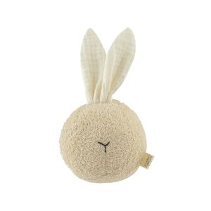 WOOLY ORGANIC – Balle souple à oreilles lapin – Biscuit