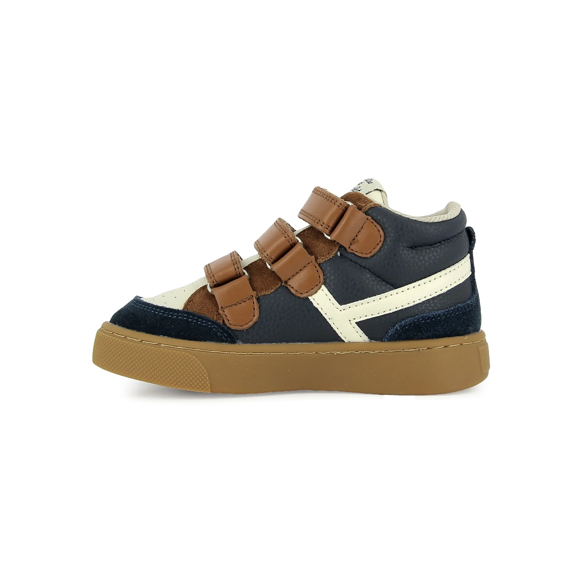 TARTINE ET CHOCOLAT – Baskets Hi Easy- Navy White Camel – Image 5