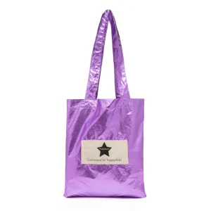 Le Tote Bag Brillant Métallisé – Violet