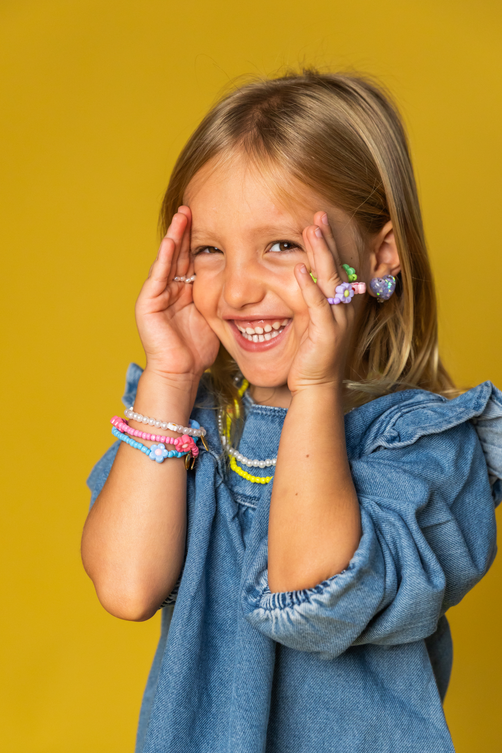 Bracelet élastique fleurs – violet – Image 8