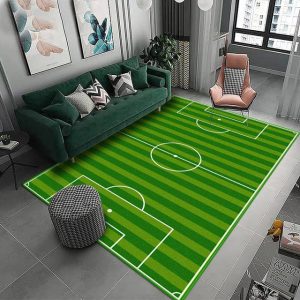 Tapis terrain de foot pour chambre de garçon