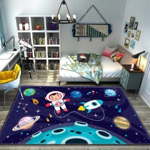 Tapis espace pour chambre de garçon