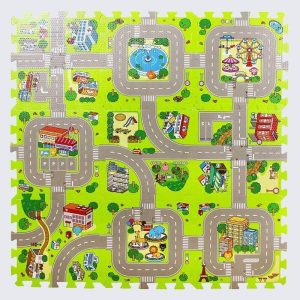 Tapis puzzle mousse circuit voiture