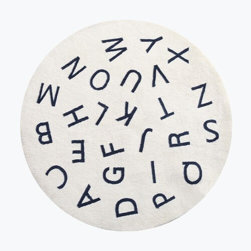 Tapis rond avec alphabet pour chambre d’enfant – Image 4