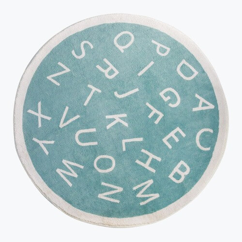Tapis rond avec alphabet pour chambre d’enfant – Image 3