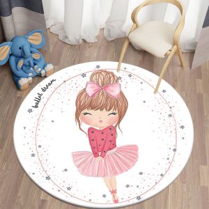 Tapis rond pour petite fille