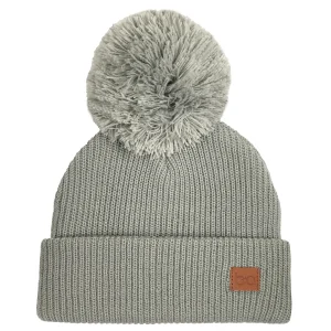 Tuque en Tricot à Pompon - Grise
