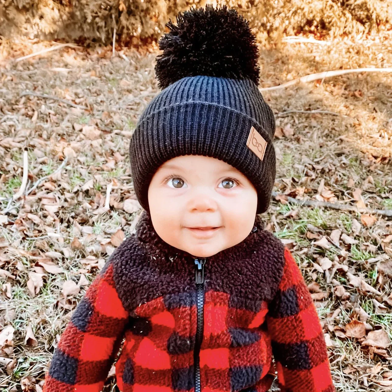 Tuque en Tricot à Pompon - Sable – Image 2