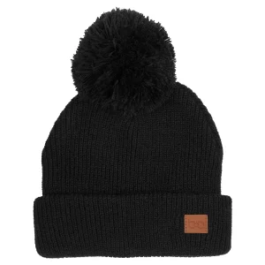 Tuque en Tricot à Pompon - Noire