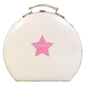 VALISE RONDE BLANC 25 CM/ WHITE ROUNDED CASE 25 CM