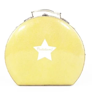 VALISE RONDE JAUNE 25 CM/ YELLOW ROUNDED CASE 25 CM